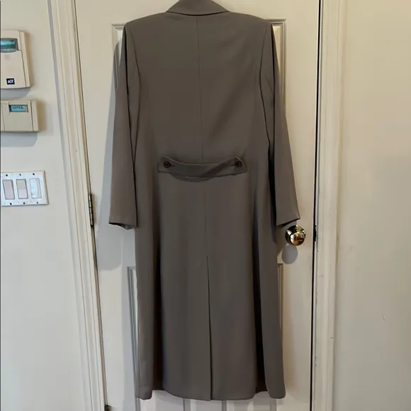 Utex Gray size 16 lightweight Trench Coat Classic Tailored Full-Length