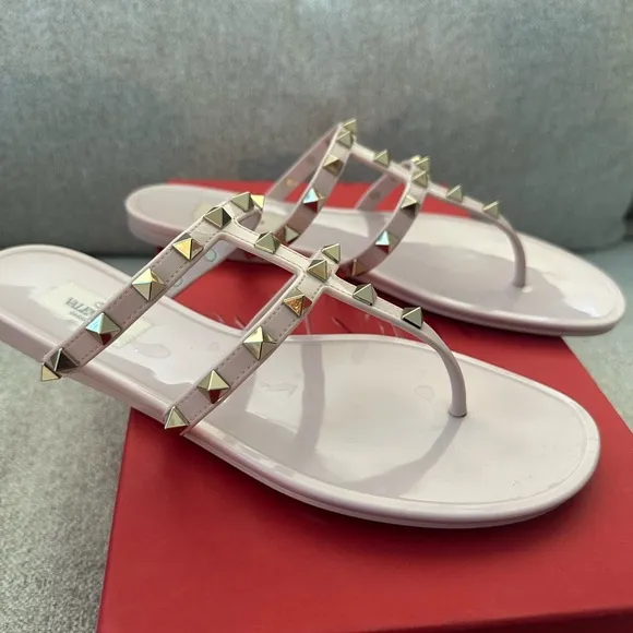 Valentino Garavani PVC Jellies Women's Sandals 39 Water Rose Like New Worn Once