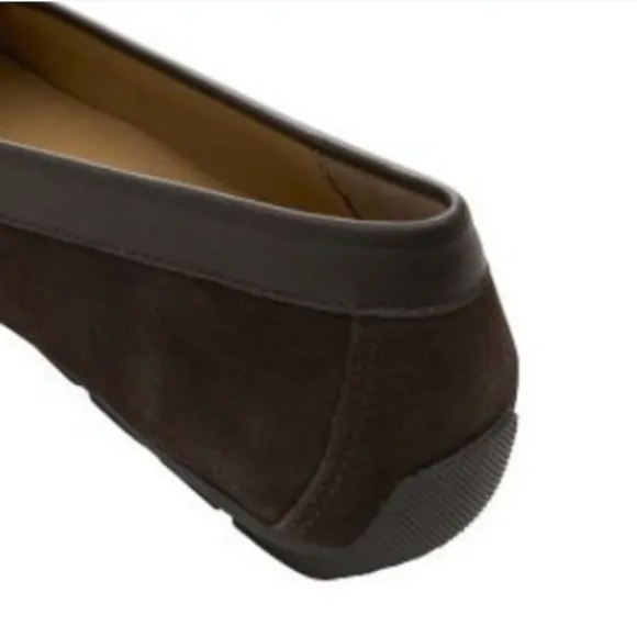 Vaneli Brown Suede, Penny Loafer Moccasin, &quot;Assia&quot; Brown, Size 8.5, New