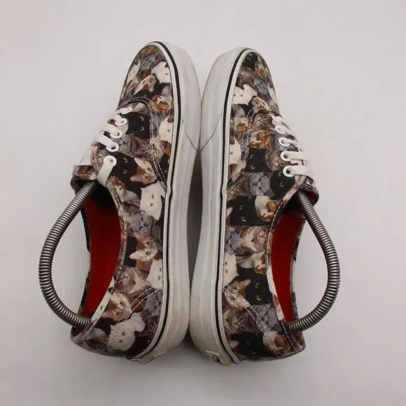 VANS ASPCA Cat Print Women's 10 5 / Men's 8.5 Lace Up Casual Sneakers