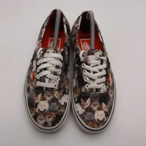 VANS ASPCA Cat Print Women's 10 5 / Men's 8.5 Lace Up Casual Sneakers