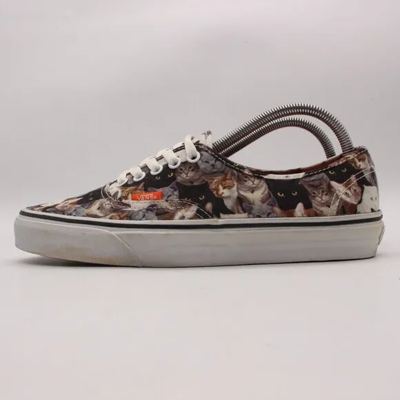 VANS ASPCA Cat Print Women's 10 5 / Men's 8.5 Lace Up Casual Sneakers