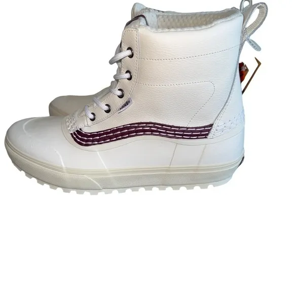 VANS Benny Urban MTE Standard Mid Snow Boots Mens 11 Marshmallow Burgundy ($150)