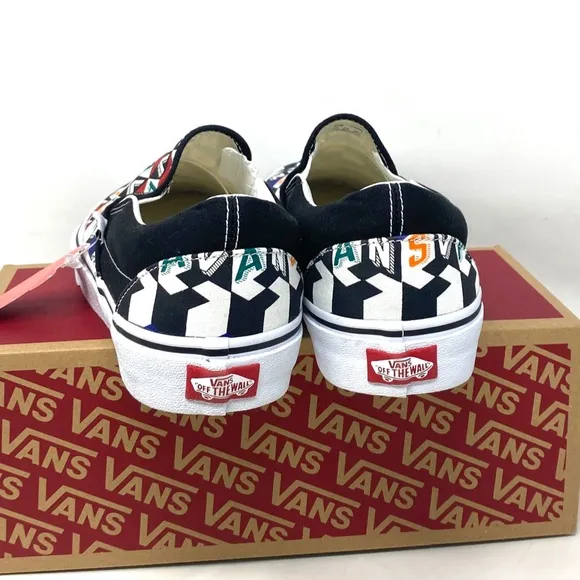 VANS Classic Slip On Casual Multi Black Canvas Men’s Sneakers Skate VN0A33TB42X