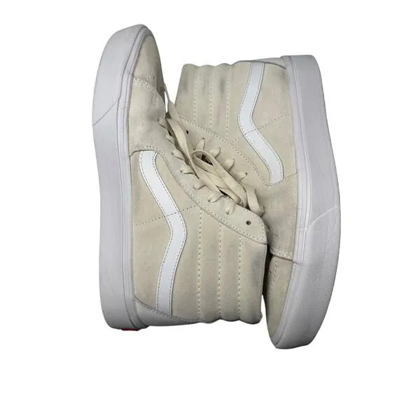 Vans comfycush customs sk8-Hi beige size men 10.5 women 12