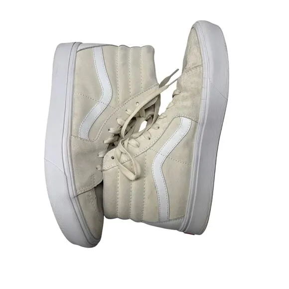 Vans comfycush customs sk8-Hi beige size men 10.5 women 12