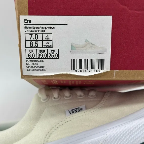 Vans Cream and Mint Sneakers