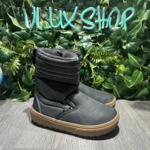 Vans Junior Slip-On Snow Vansguard Winter Boots size 4 Youth Black Gum