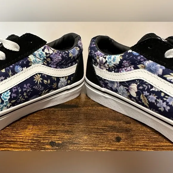 Vans Little/Big Girls Moody Floral Purple/Black Sneakers NWT Various Sizes