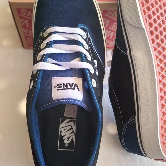 VANS Men's 11.5 Atwood Retro Suede Dress Blue VN000TUYLKZ - NEW