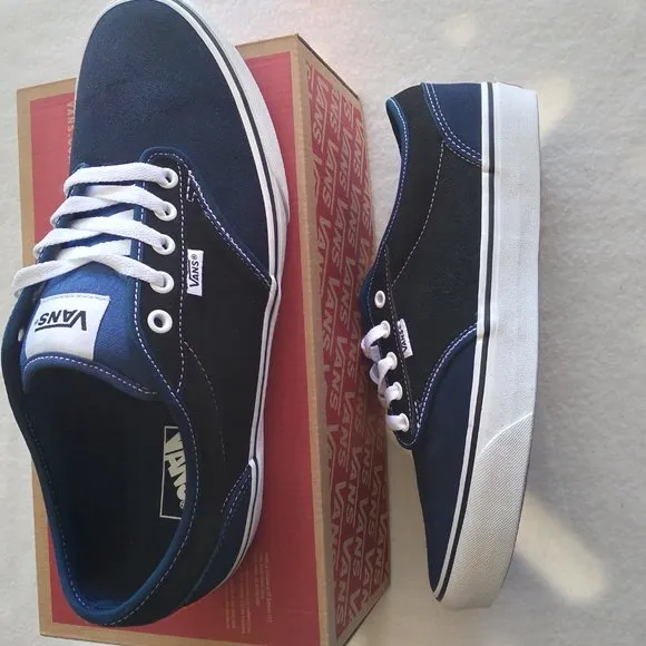 VANS Men's 11.5 Atwood Retro Suede Dress Blue VN000TUYLKZ - NEW