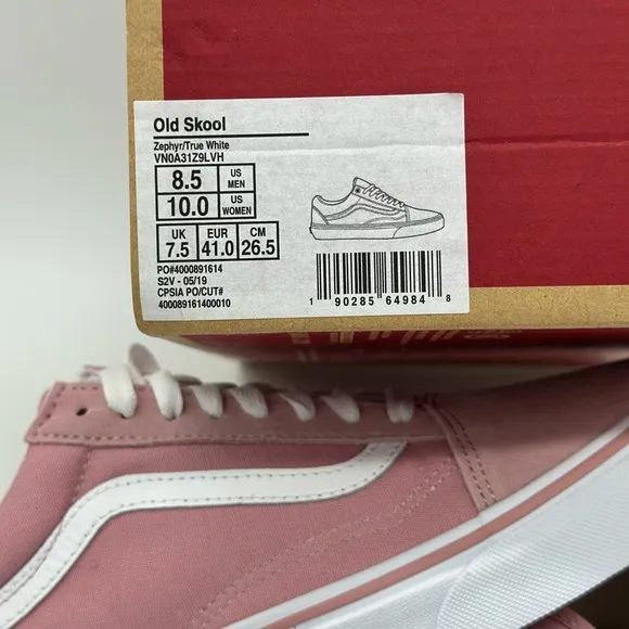 Vans Pink and White Sneakers