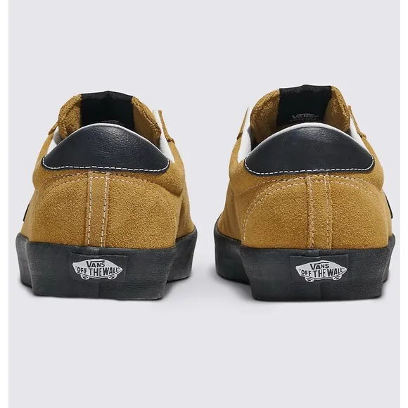 Vans Retro Mustard and Black Suede Low Top Sneakers
