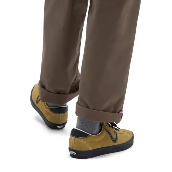 Vans Retro Mustard and Black Suede Low Top Sneakers
