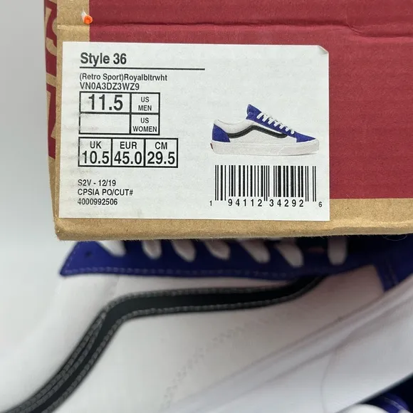 Vans Retro Sport Blue and White Sneakers
