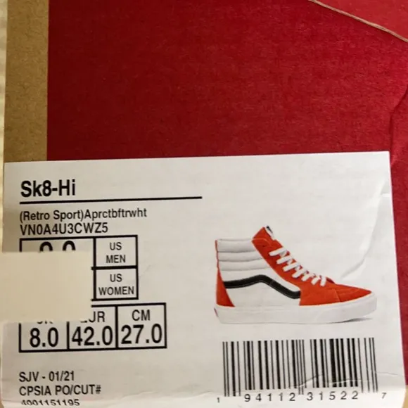 Vans Sk8-Hi Retro Sport Apricot/True White WMNS