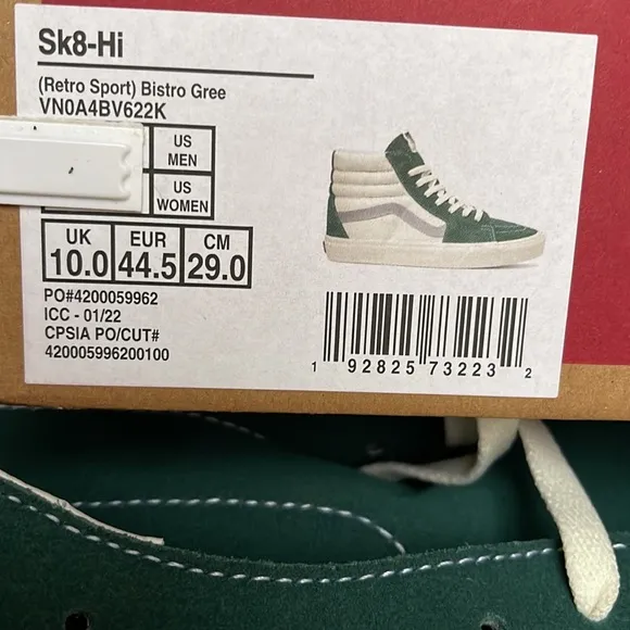 Vans Sk8-Hi Retro Sport Bistro Green Men’s sneakers