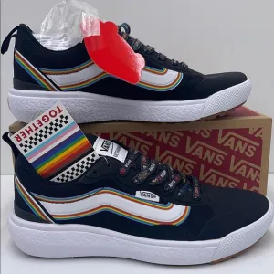Vans WMNS Black Sneakers with Rainbow Stripes Ultrarange Exo(Pride) Black/True