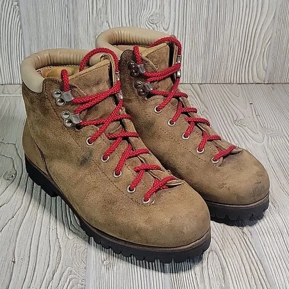 Vasque Skywalk Brown Suede Leather Hiking Boots Womens Size 7.5 Vintage