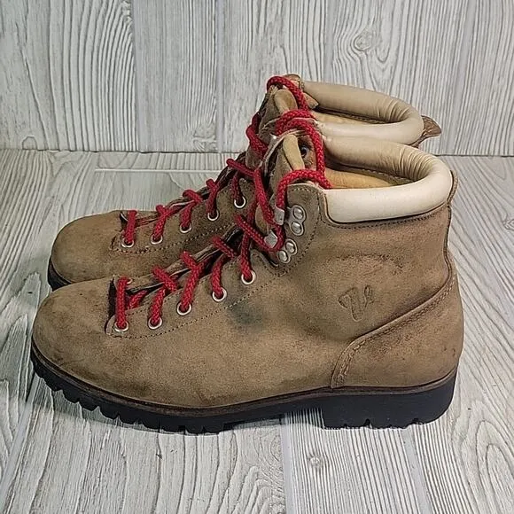 Vasque Skywalk Brown Suede Leather Hiking Boots Womens Size 7.5 Vintage
