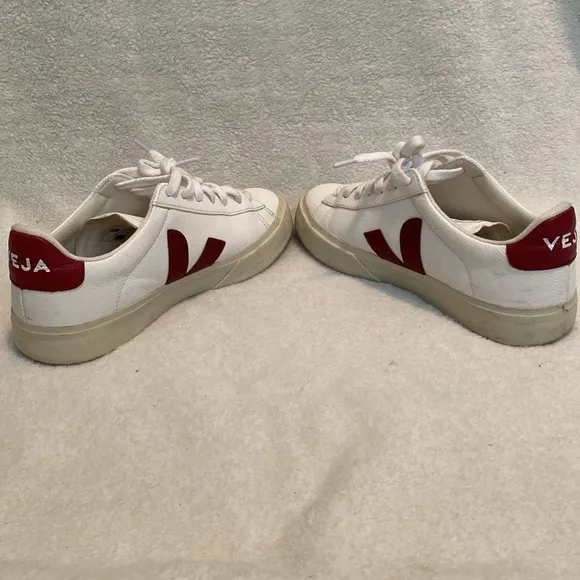 Veja White and Red Sneakers women’s size 6