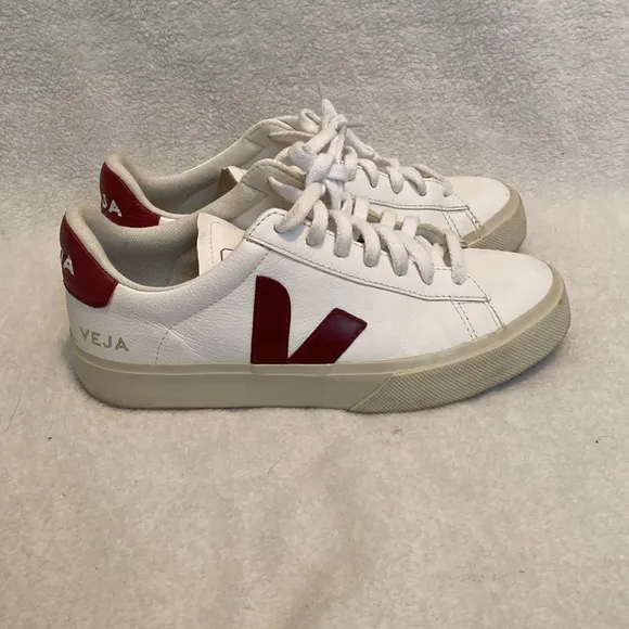 Veja White and Red Sneakers women’s size 6