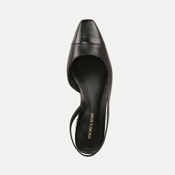 VERONICA BEARD Black Cecile Sling Back Flats Size 8.5