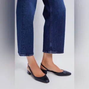 VERONICA BEARD Black Cecile Sling Back Flats Size 8.5