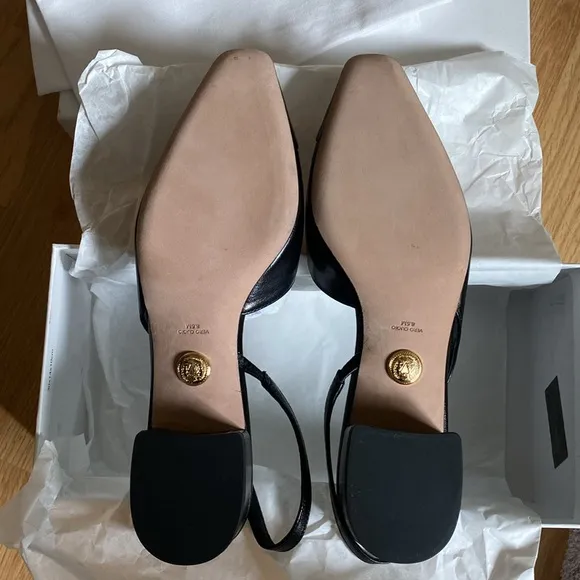VERONICA BEARD Black Cecile Sling Back Flats Size 8.5