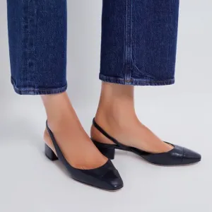 VERONICA BEARD Black Cecile Sling Back Flats