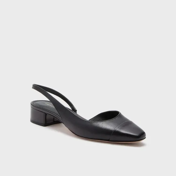 VERONICA BEARD Black Cecile Sling Back Flats