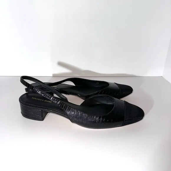Veronica Beard Cecile Embossed Slingback Flats