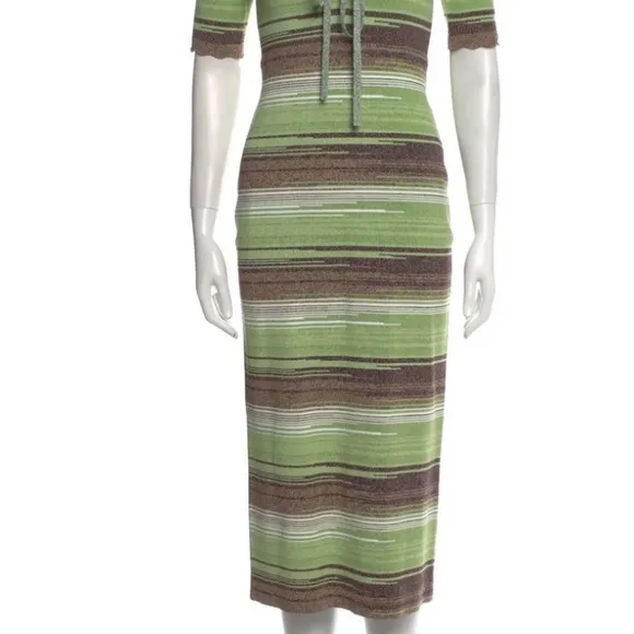 VERONICA BEARD KANTE KNIT DRESS MIDI STRETCH MEDIUM
