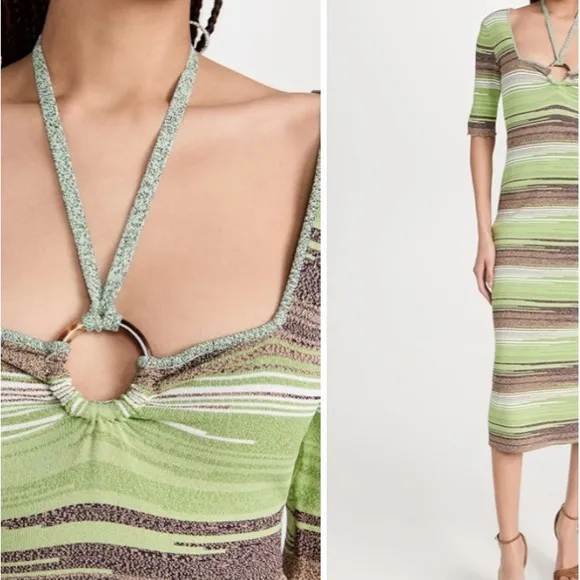 VERONICA BEARD KANTE KNIT DRESS MIDI STRETCH MEDIUM