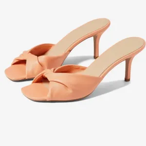 VERONICA BEARD Melli Apricot leather Sandal Size  6 women