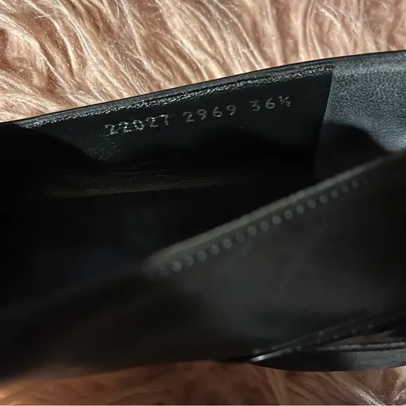 Versace Medusa Loafer VTG Flat Square Toe Black size 36 1/2