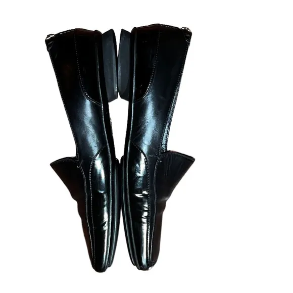 Versace Medusa Loafer VTG Flat Square Toe Black size 36 1/2