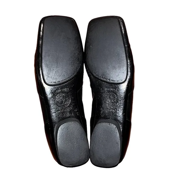 Versace Medusa Loafer VTG Flat Square Toe Black size 36 1/2