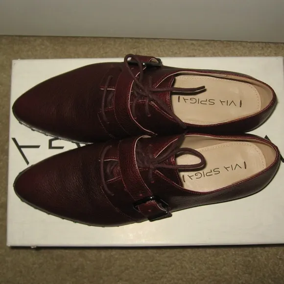 Via Spiga V-Ladonna Burgundy Leather Loafer 7.5