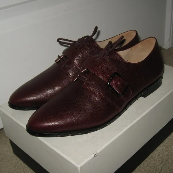 Via Spiga V-Ladonna Burgundy Leather Loafer 7.5