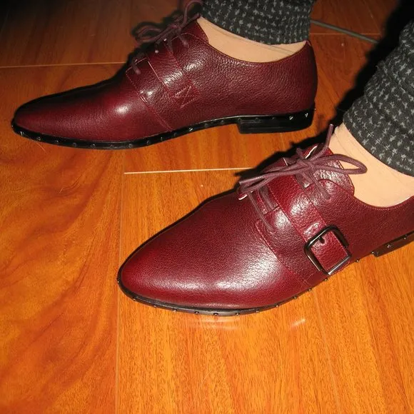 Via Spiga V-Ladonna Burgundy Leather Loafer 7.5