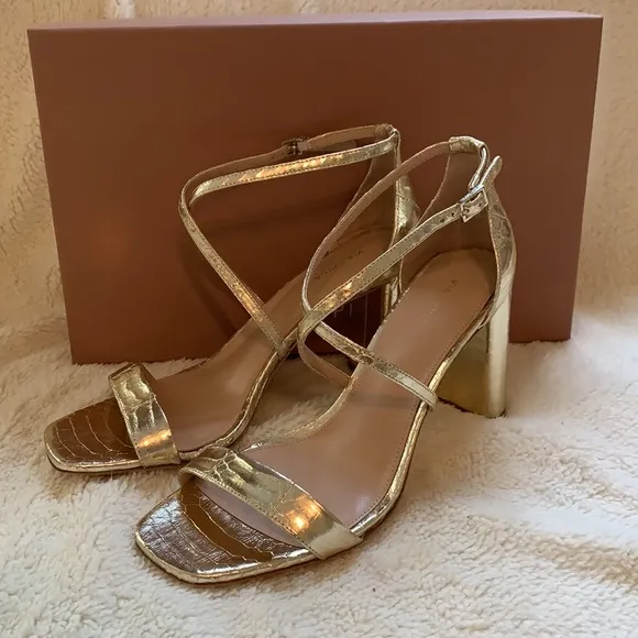 VIA SPIGAWomen's Snake-embossed Block-heelSandals