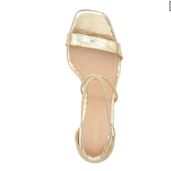 VIA SPIGAWomen's Snake-embossed Block-heelSandals