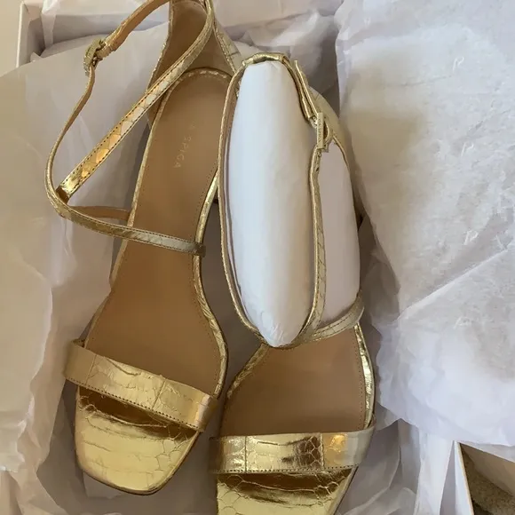 VIA SPIGAWomen's Snake-embossed Block-heelSandals