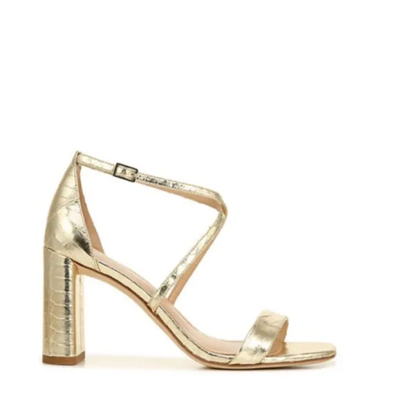 VIA SPIGAWomen's Snake-embossed Block-heelSandals