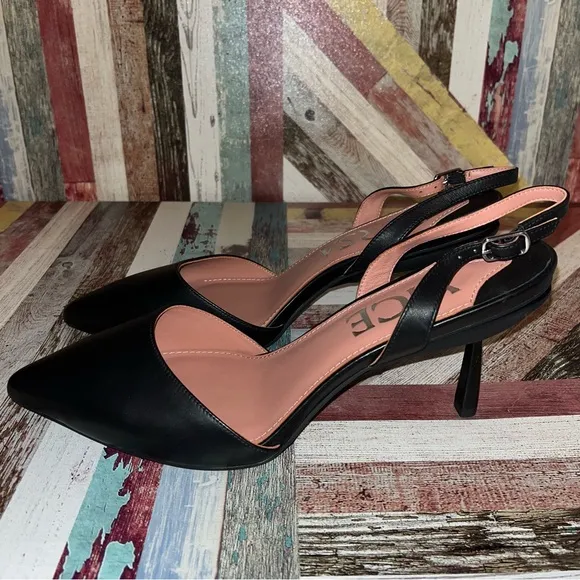 Vice Versa Everyday Slingback Heel Black EUC Convert to Flats Shoes SZE 10.5