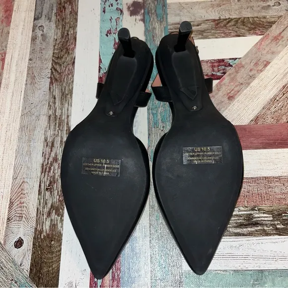Vice Versa Everyday Slingback Heel Black EUC Convert to Flats Shoes SZE 10.5