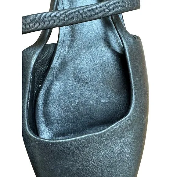 Vince Bernice-B Leather Slingback Flats in Black Size 9