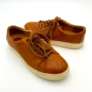 Vince Camuto Men's Mills Leather Full Lace Up Casual Sneakers Brown Size 8.5