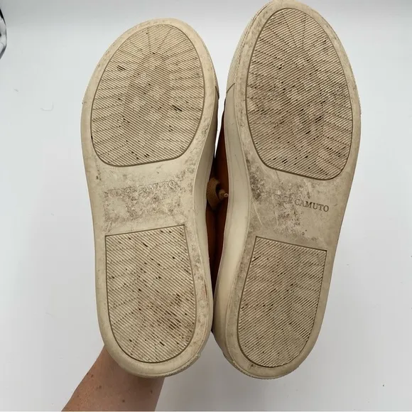 Vince Camuto Men's Mills Leather Full Lace Up Casual Sneakers Brown Size 8.5